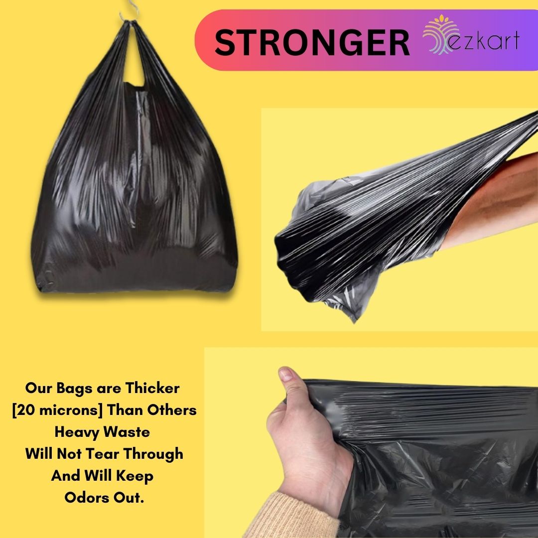 Black Strong Plastic Nappy Bags Dimension | 8x13x18 Inch-20mu