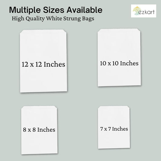 Versatile White Sulphite Paper Bags Assorted Sizes for Groceries, and Many More