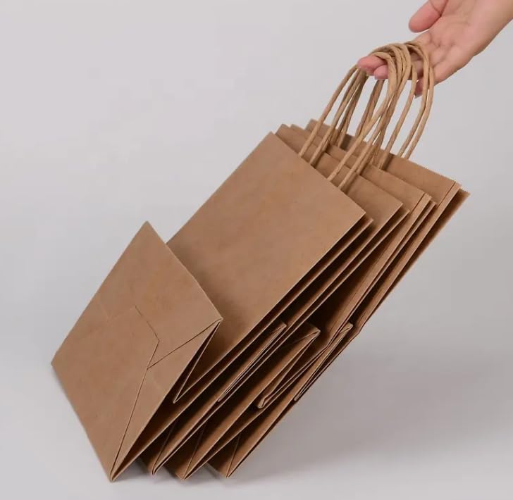 Small Size Brown Strong Twisted Handles Bags