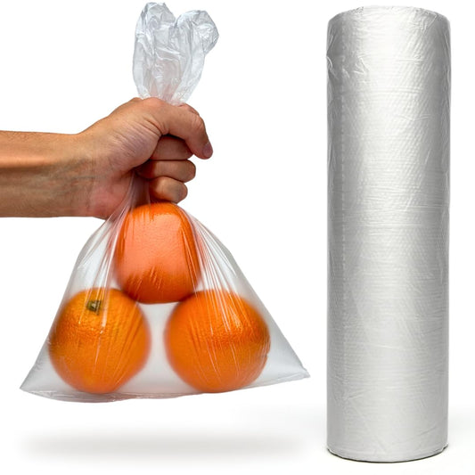 Clear Plastic Food Bags on a Roll Ideal for Storing Fresh Fruits | 9x14 Inch