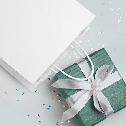 Small Size White Strong Twisted Handles Bags