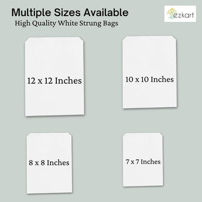 Versatile White Sulphite Paper Bags Assorted Sizes for Groceries, and Many More