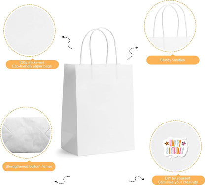 Small Size White Strong Twisted Handles Bags