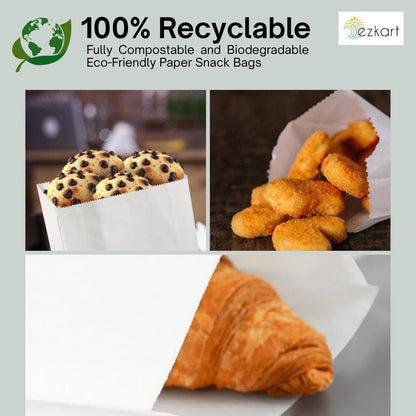 Versatile White Sulphite Paper Bags Assorted Sizes for Groceries, and Many More