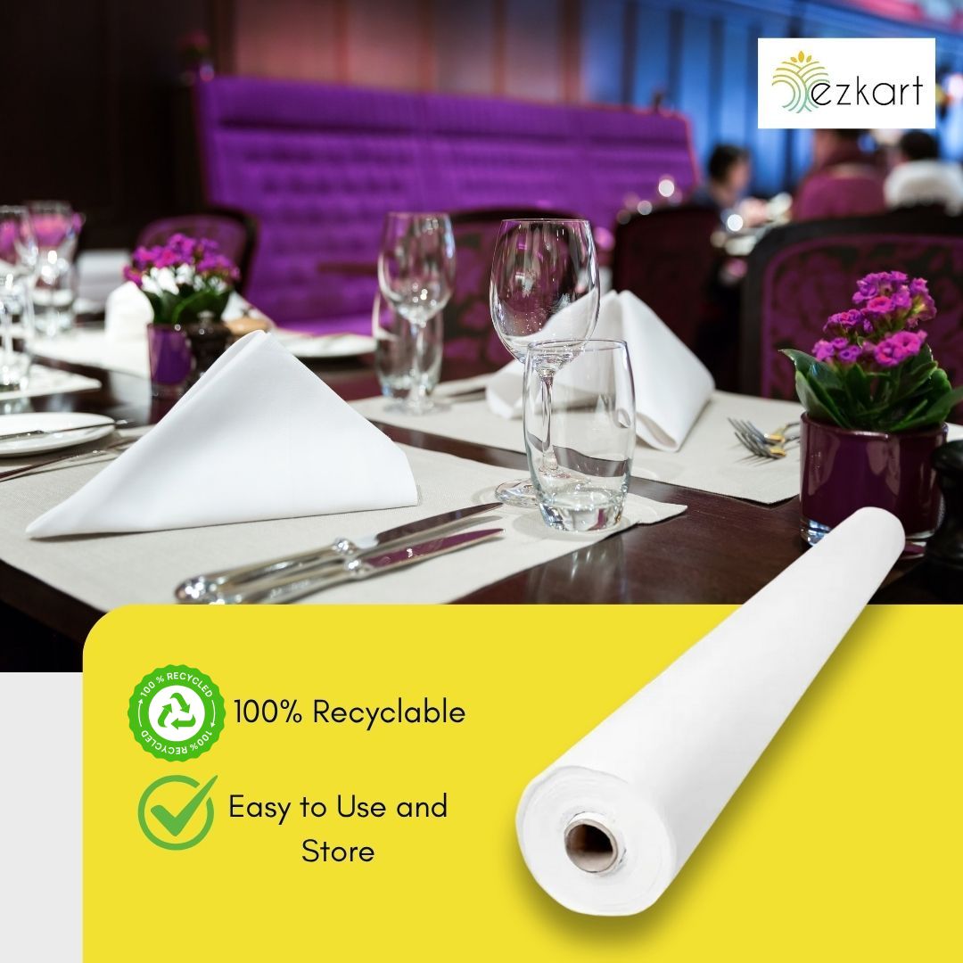 White Disposable Banquet Paper Roll
