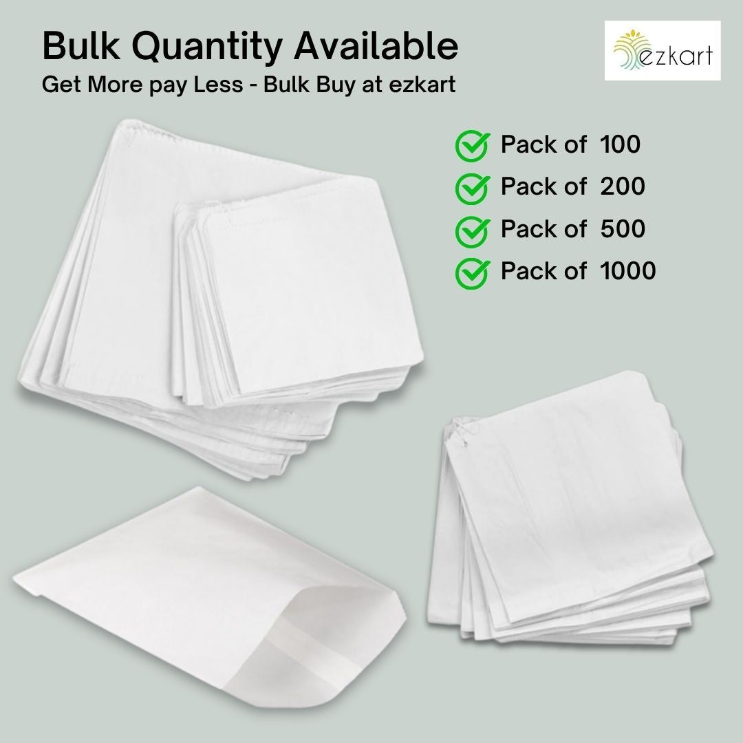 Versatile White Sulphite Paper Bags Assorted Sizes for Groceries, and Many More