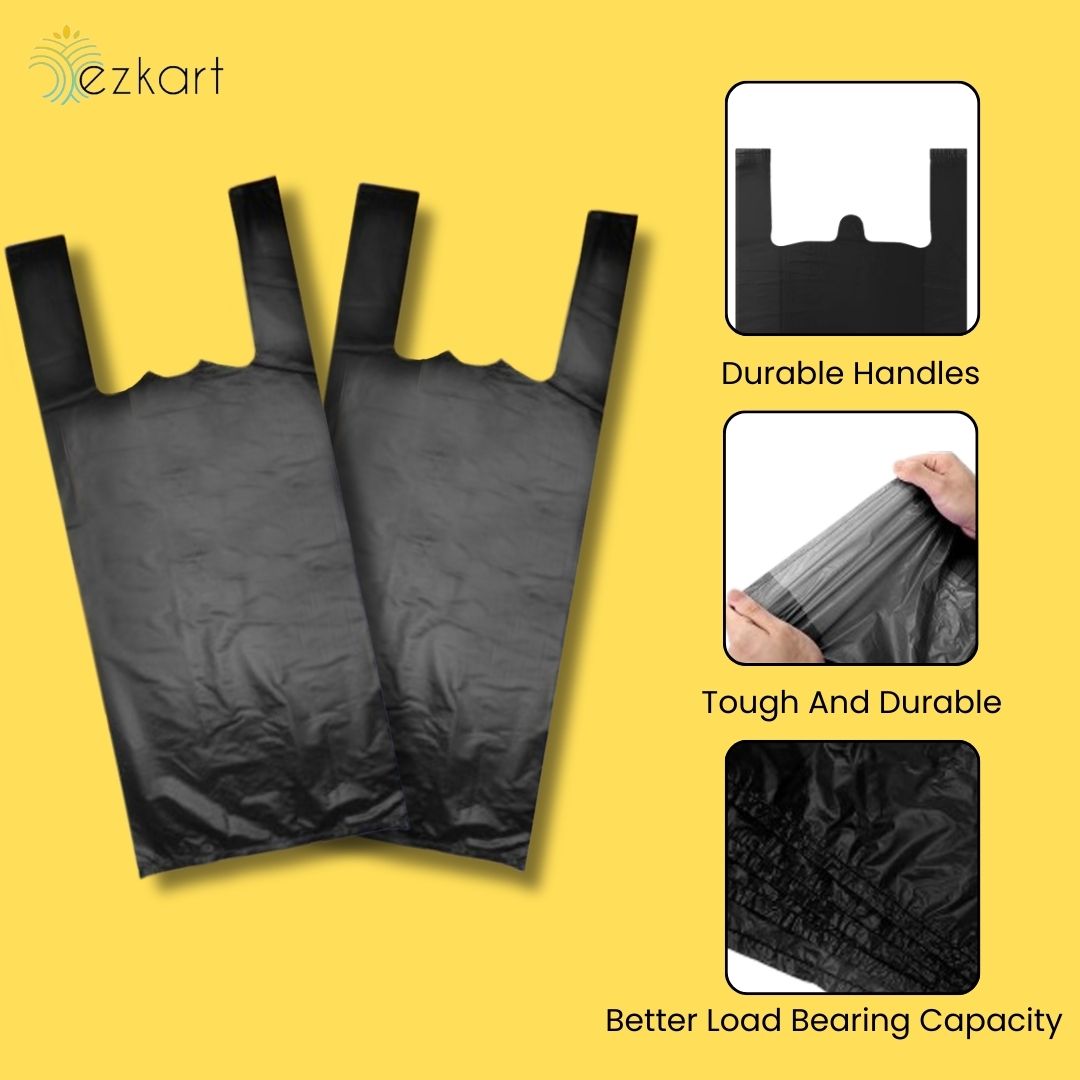 Black Strong Plastic Nappy Bags Dimension | 8x13x18 Inch-20mu