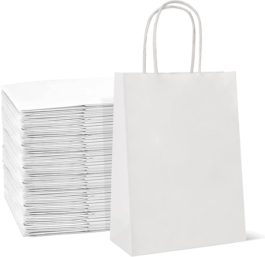 Small Size White Strong Twisted Handles Bags