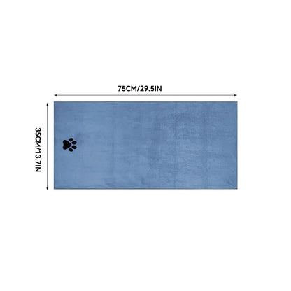 Microfiber Pet Bath Towel Embroidered Super Soft Absorbent Cat for Dogs - 35x75cm and 50x100cm