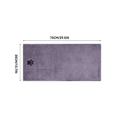 Microfiber Pet Bath Towel Embroidered Super Soft Absorbent Cat for Dogs - 35x75cm and 50x100cm