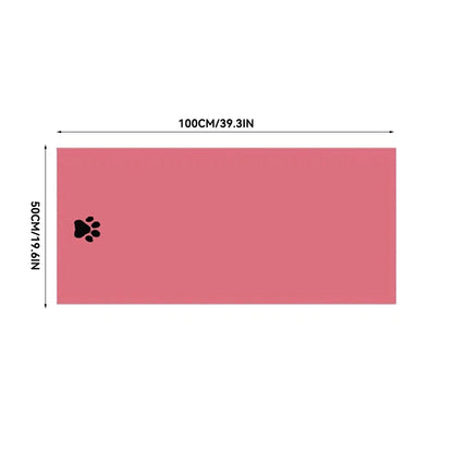 Microfiber Pet Bath Towel Embroidered Super Soft Absorbent Cat for Dogs - 35x75cm and 50x100cm