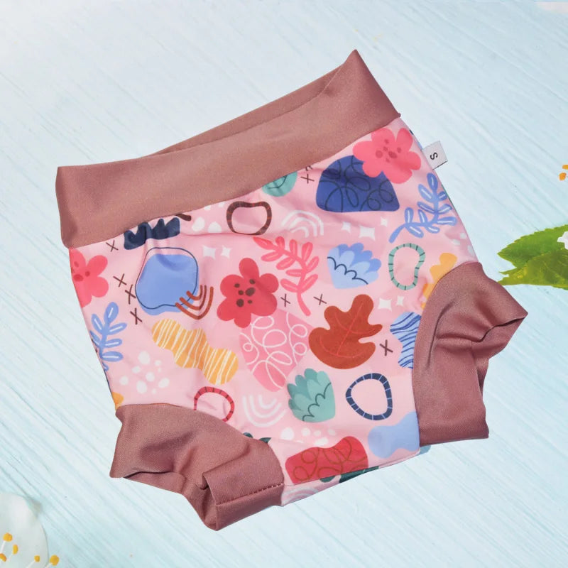 ezkart Kids Swimming Diaper Newborn Baby High Waist Swim Nappies Washable Sunproof Cloth Nappies
