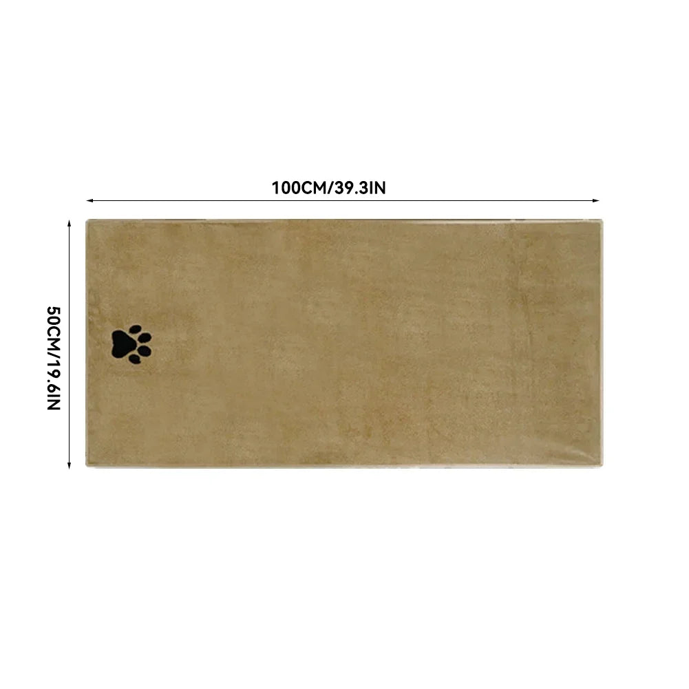 Microfiber Pet Bath Towel Embroidered Super Soft Absorbent Cat for Dogs - 35x75cm and 50x100cm