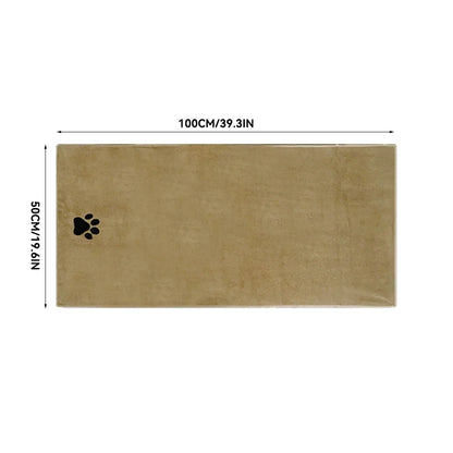 Microfiber Pet Bath Towel Embroidered Super Soft Absorbent Cat for Dogs - 35x75cm and 50x100cm