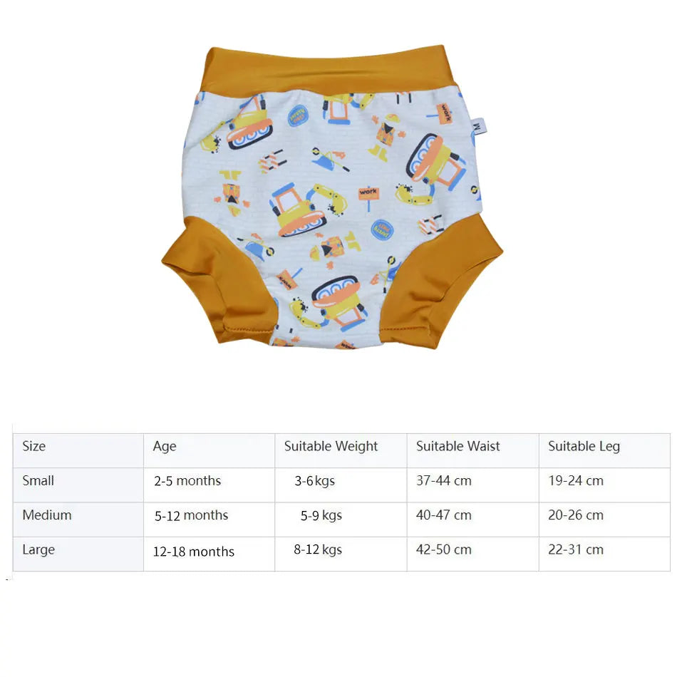 ezkart Kids Swimming Diaper Newborn Baby High Waist Swim Nappies Washable Sunproof Cloth Nappies