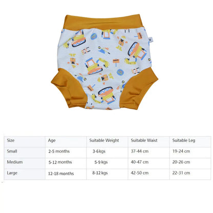 ezkart Kids Swimming Diaper Newborn Baby High Waist Swim Nappies Washable Sunproof Cloth Nappies