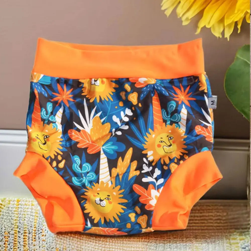 ezkart Kids Swimming Diaper Newborn Baby High Waist Swim Nappies Washable Sunproof Cloth Nappies