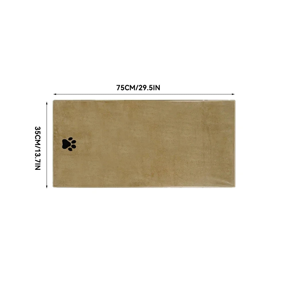 Microfiber Pet Bath Towel Embroidered Super Soft Absorbent Cat for Dogs - 35x75cm and 50x100cm