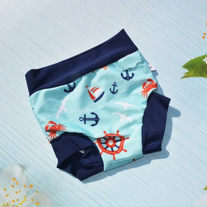 ezkart Kids Swimming Diaper Newborn Baby High Waist Swim Nappies Washable Sunproof Cloth Nappies