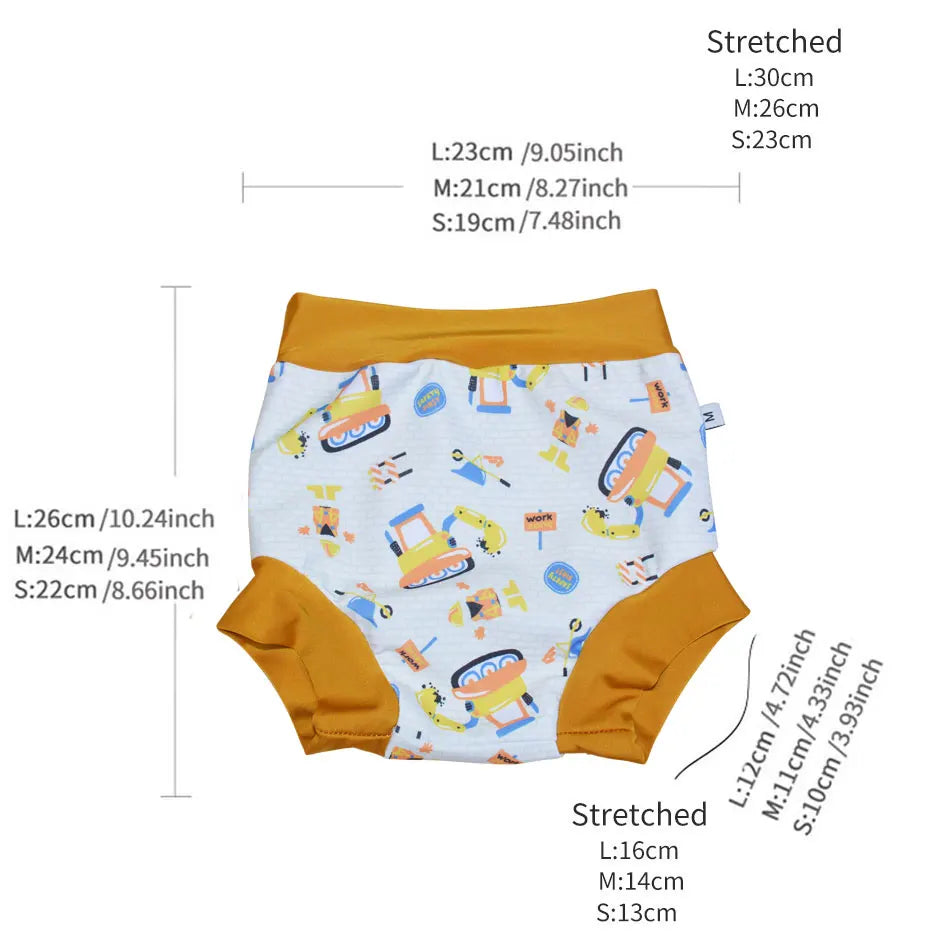 ezkart Kids Swimming Diaper Newborn Baby High Waist Swim Nappies Washable Sunproof Cloth Nappies
