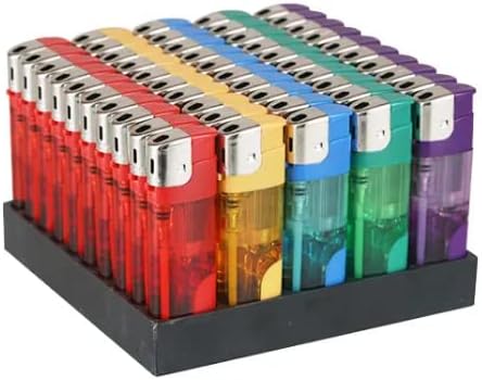 Electronic Multi-pack Assorted Colour Lighters with Adjustable Flame Lighter