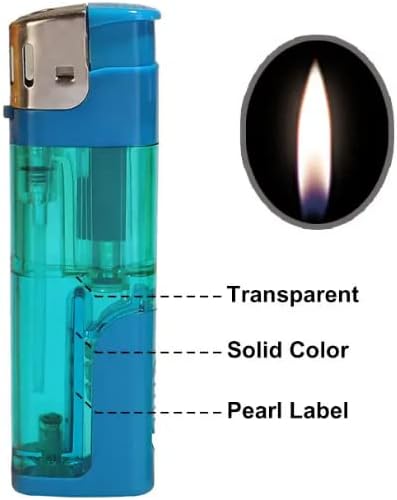 Electronic Multi-pack Assorted Colour Lighters with Adjustable Flame Lighter