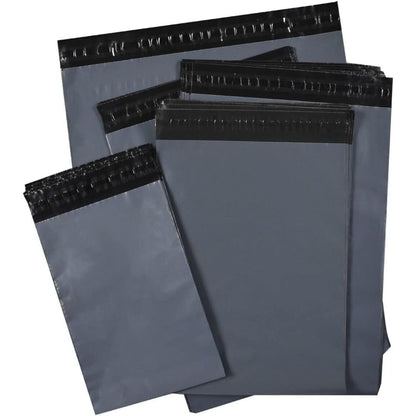 Pack of 100 Mixed Size Self-Seal Grey Mailing Bags